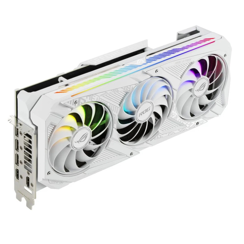 Asus ROG Strix NVIDIA GeForce RTX 3080 010G White OC Gaming Graphics Card - كرت الشاشة